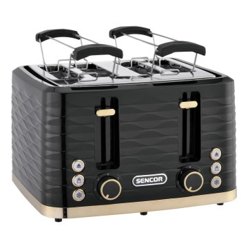 Sencor - Toaster mit vier Schlitzen 1600W/230V schwarz/beige