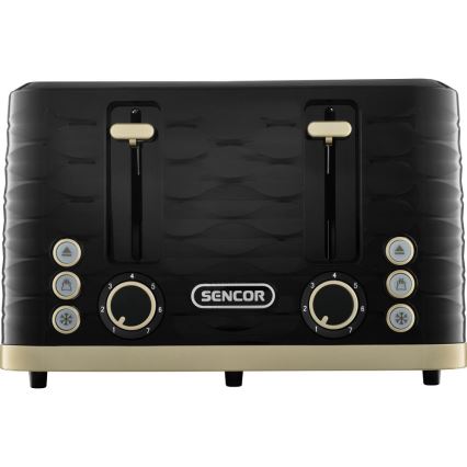 Sencor - Toaster mit vier Schlitzen 1600W/230V schwarz/beige