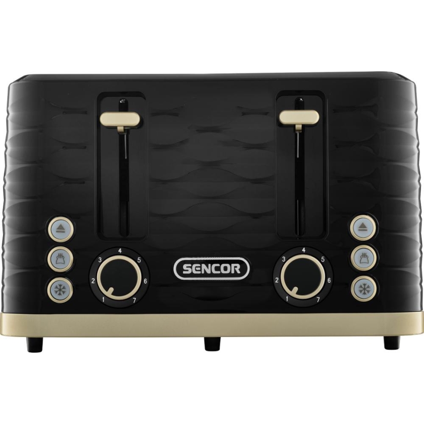 Sencor - Toaster mit vier Schlitzen 1600W/230V schwarz/beige