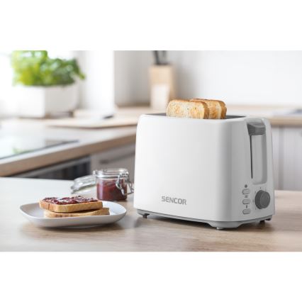Sencor - Toaster mit zwei Schlitzen 750W/230V weiß