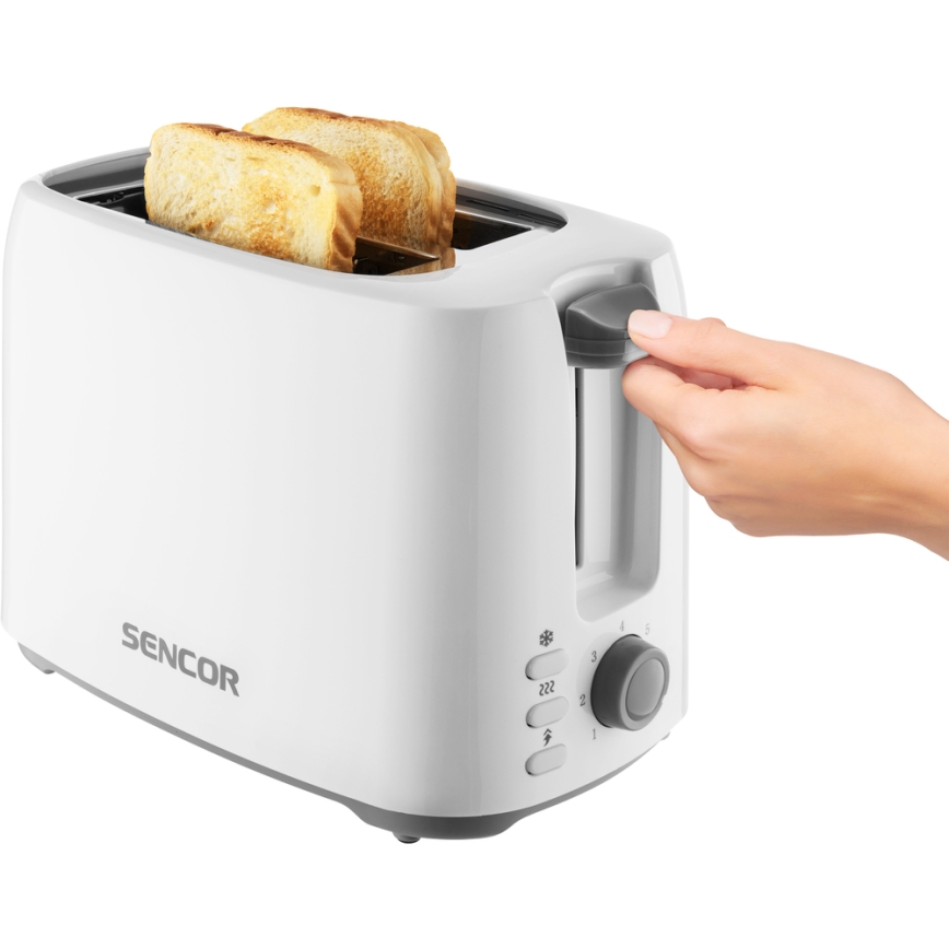 Sencor - Toaster mit zwei Schlitzen 750W/230V weiß