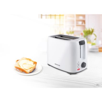 Sencor - Toaster mit zwei Schlitzen 750W/230V weiß