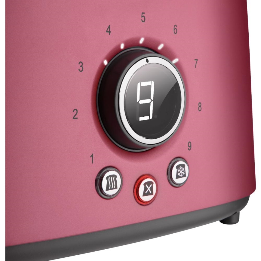 Sencor - Toaster mit zwei Schlitzen und Aufbackrost, 1000 W/230 V, rosa