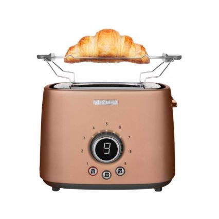 Sencor – Toaster mit zwei Schlitzen und Aufwärm-Funktion 1000W/230V Kupfer