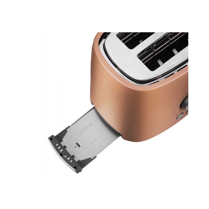 Sencor – Toaster mit zwei Schlitzen und Aufwärm-Funktion 1000W/230V Kupfer