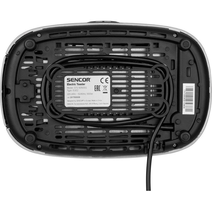 Sencor – Toaster mit zwei Schlitzen und Aufwärm-Funktion 1000W/230V Kupfer
