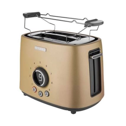 Sencor - Toaster mit zwei Schlitzen und Brötchenaufsatz 1000W/230V beige