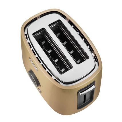 Sencor - Toaster mit zwei Schlitzen und Brötchenaufsatz 1000W/230V beige