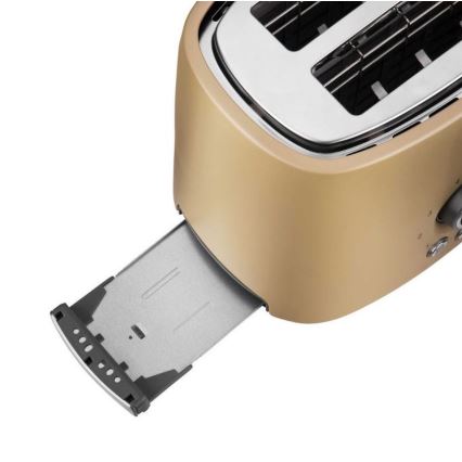Sencor - Toaster mit zwei Schlitzen und Brötchenaufsatz 1000W/230V beige