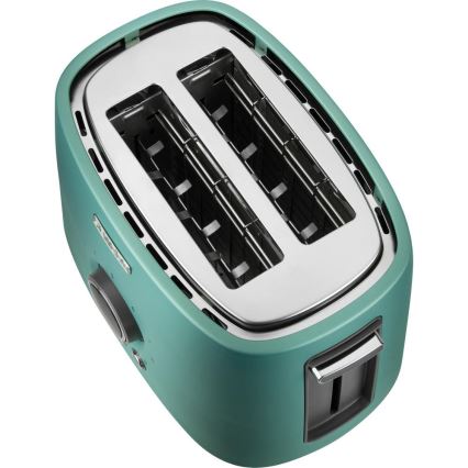 Sencor - Toaster mit zwei Schlitzen und Brötchenaufsatz 1000W/230V mintgrün