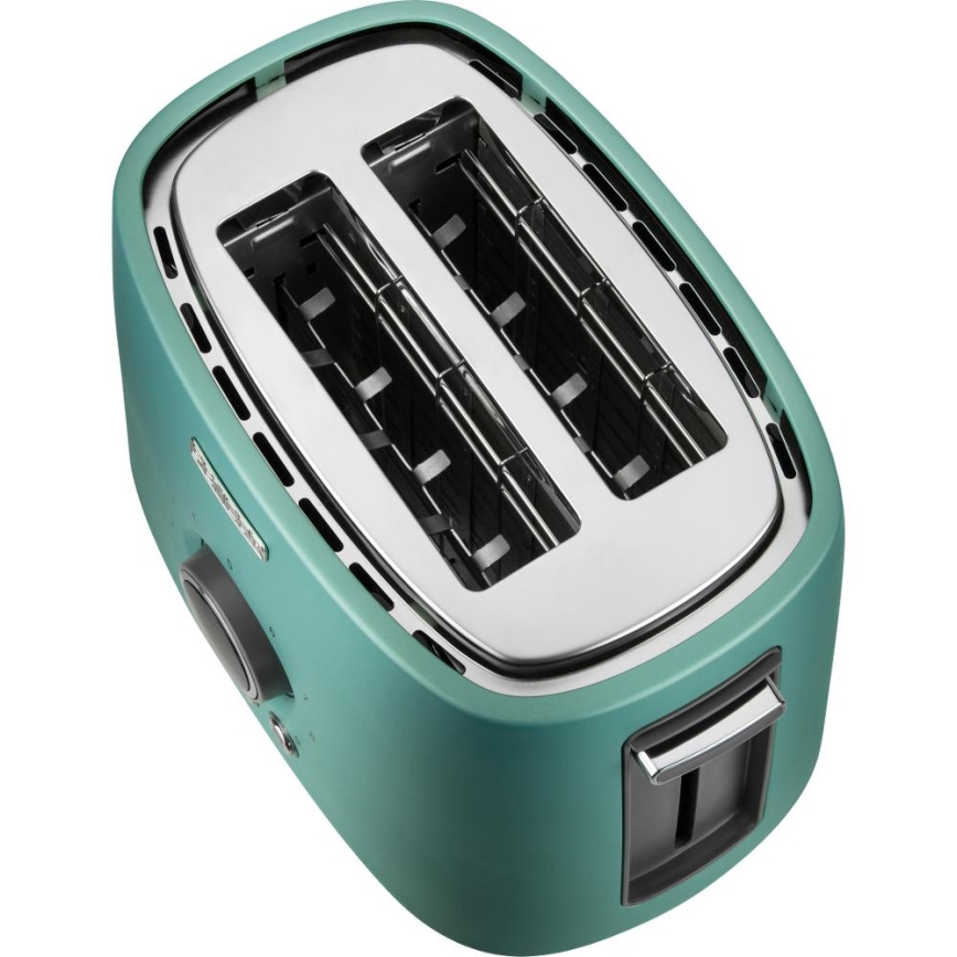 Sencor - Toaster mit zwei Schlitzen und Brötchenaufsatz 1000W/230V mintgrün