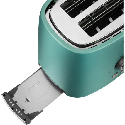 Sencor - Toaster mit zwei Schlitzen und Brötchenaufsatz 1000W/230V mintgrün