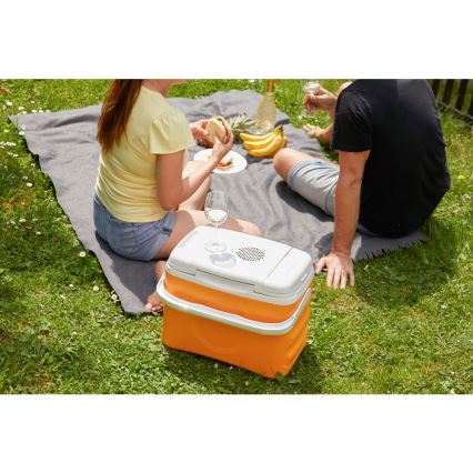 Sencor - Tragbarer Autokühlschrank 22 l 45W/12V orange/weiß