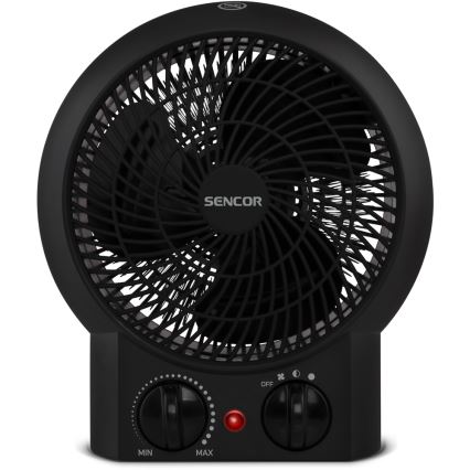 Sencor - Ventilator mit Heizelement 1200/2000W/230V schwarz