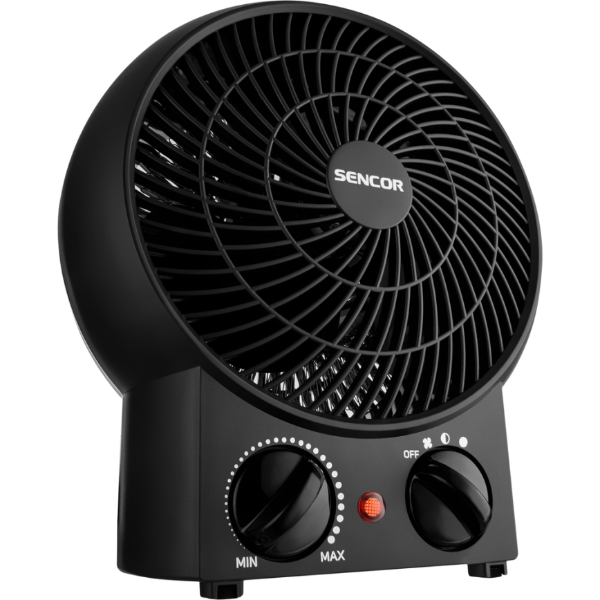 Sencor - Ventilator mit Heizelement 1200/2000W/230V schwarz