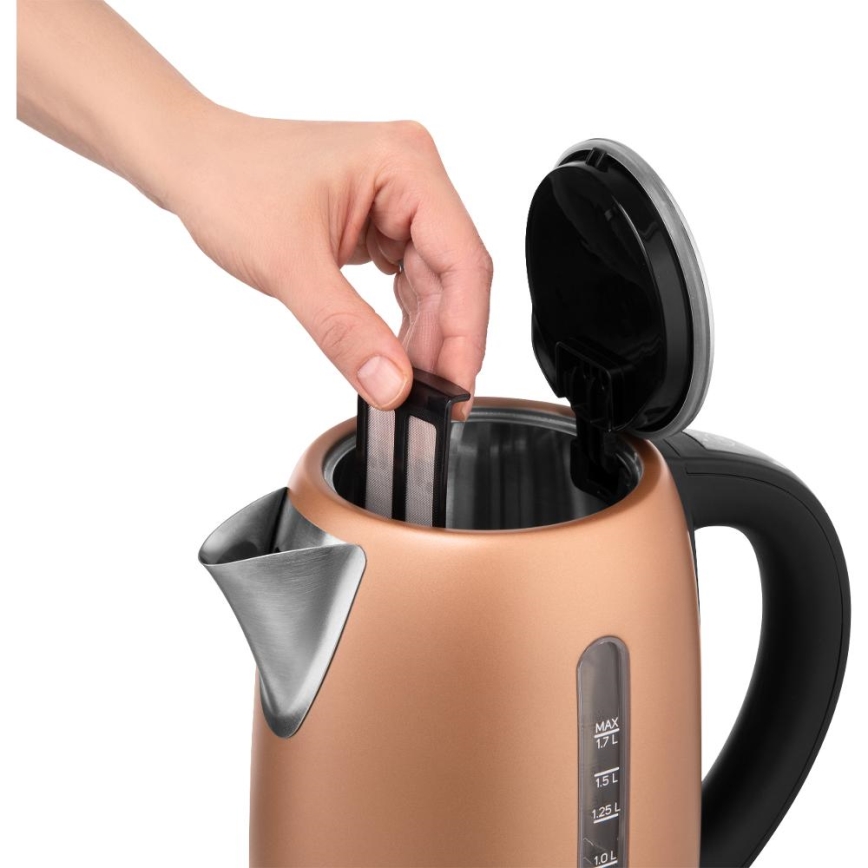 Sencor - Wasserkocher mit Temperaturregelung 1,7 l 2150W/230V kupferfarben