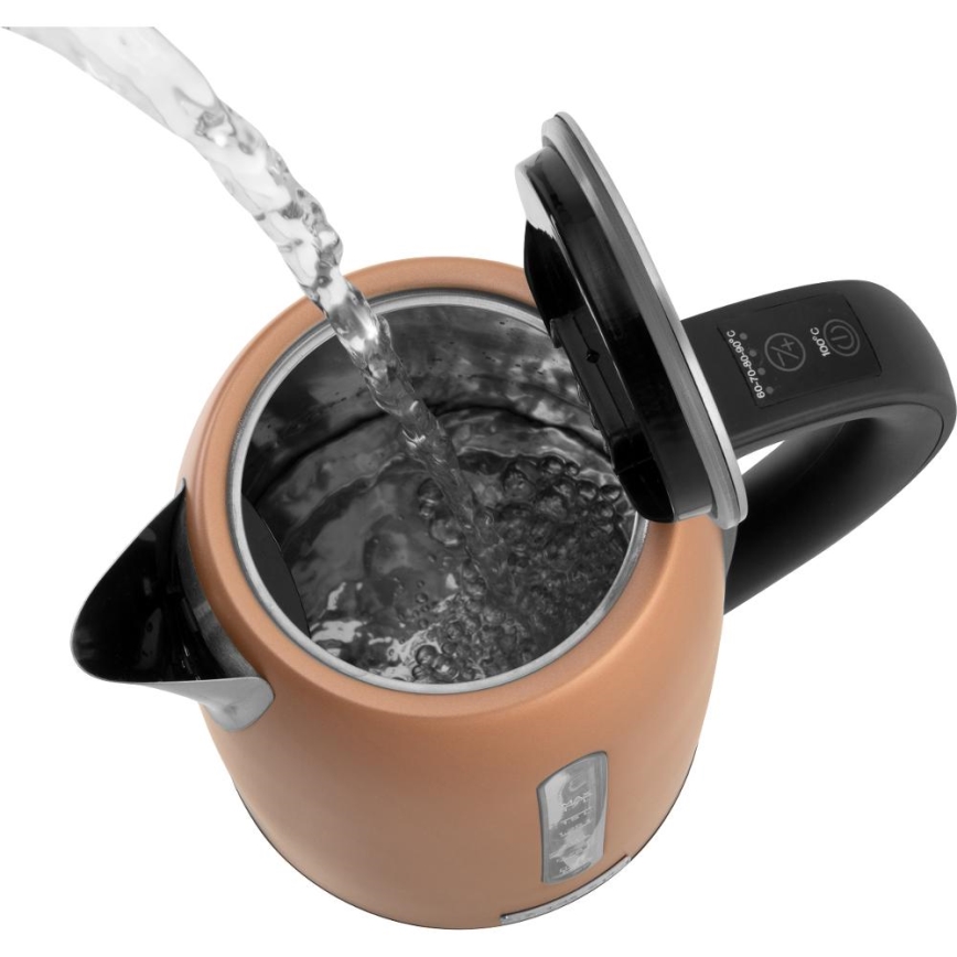 Sencor - Wasserkocher mit Temperaturregelung 1,7 l 2150W/230V kupferfarben