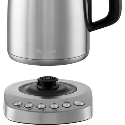 Sencor - Wasserkocher mit Thermoregulierung 1,7 l 2200W/230V aus Edelstahl