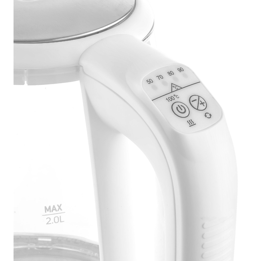 Sencor - Wasserkocher mit Thermoregulierung 2 l 2200W/230V weiß