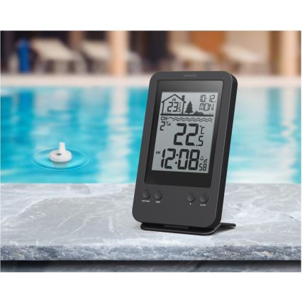 Sencor - Wetterstation mit kabellosem schwimmendem Poolsensor 2xAA + 2xAA IPX7
