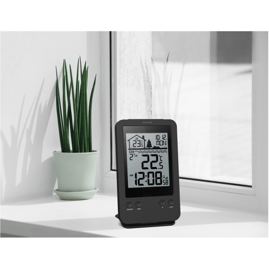 Sencor - Wetterstation mit kabellosem schwimmendem Poolsensor 2xAA + 2xAA IPX7