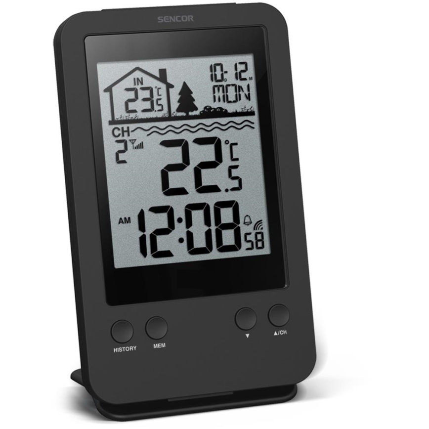 Sencor - Wetterstation mit kabellosem schwimmendem Poolsensor 2xAA + 2xAA IPX7