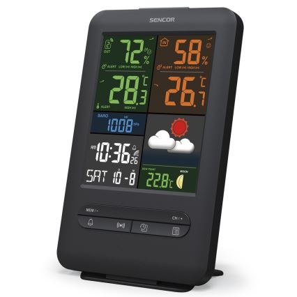 Sencor - Wetterstation mit LCD-Farbdisplay 5V/1xCR2032