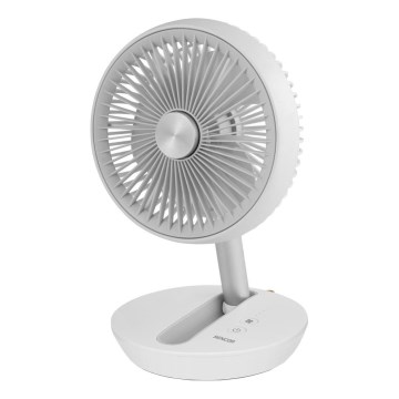 Sencor - Wiederaufladbarer Tischventilator 5W/5V 4000 mAh weiß