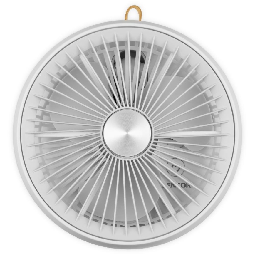 Sencor - Wiederaufladbarer Tischventilator 5W/5V 4000 mAh weiß