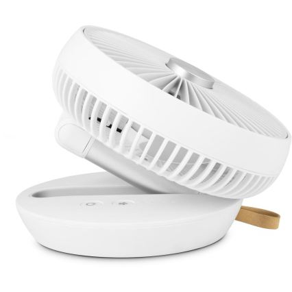 Sencor - Wiederaufladbarer Tischventilator 5W/5V 4000 mAh weiß