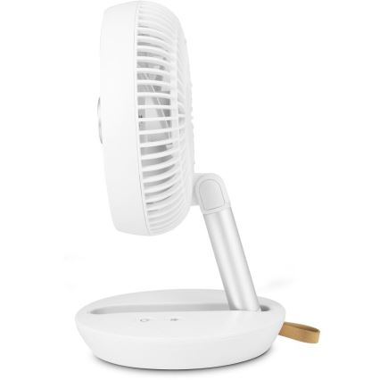 Sencor - Wiederaufladbarer Tischventilator 5W/5V 4000 mAh weiß
