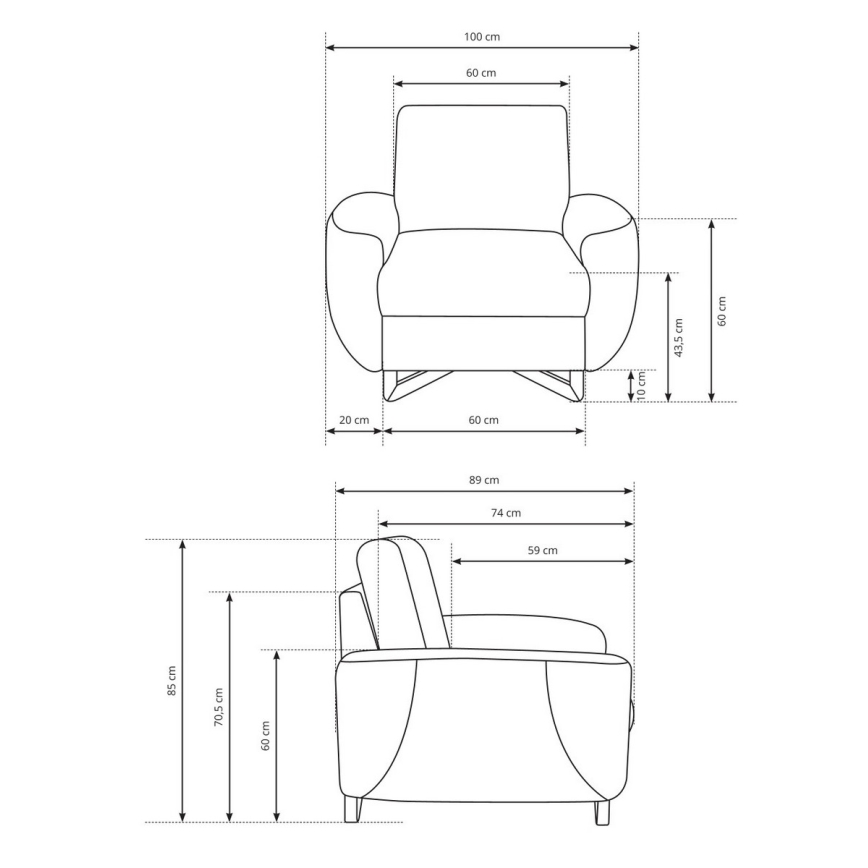 Sessel AVESTA in Anthrazit