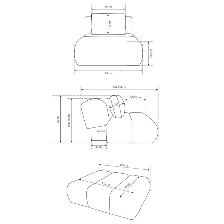 Sessel FANO cremefarben