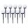 SET 10x LED-Solarleuchte LED/0,12W/1,2V 6500K IP44 40 mAh schwarz/weiß