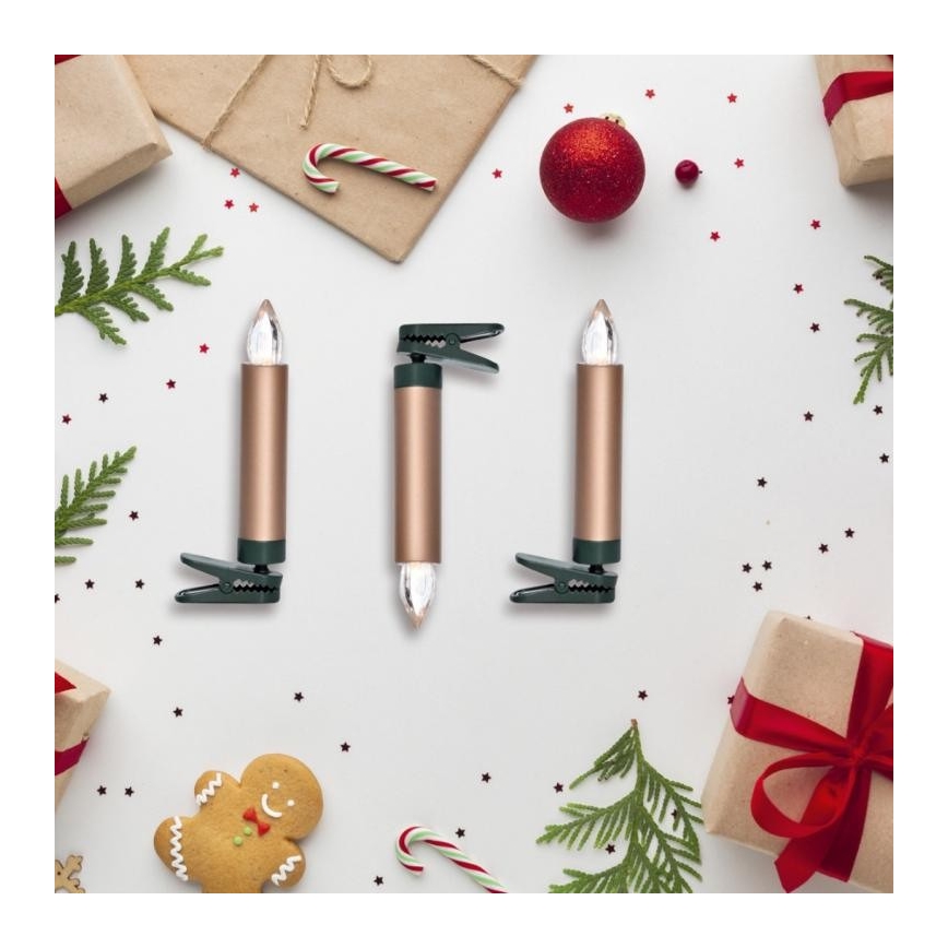 SET 10x LED Weihnachtsdekoration LED/1xAAA + Fernbedienung