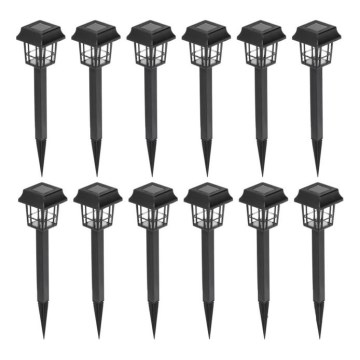 SET 12x LED-Solarleuchte LED/0,06W/1,2V 6500K IP44