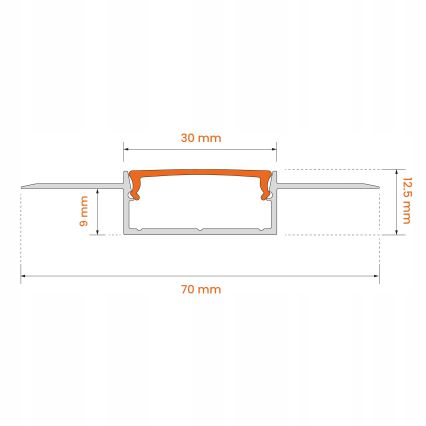 SET 1x flexibler LED-Streifen mit Bewegungsmelder FLEX LED/3,6W/4xAA 2 m + 2x Einbauprofil 1 m silber/weiß