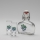 Set 1x Glasflasche und 2x Shot-Gläser klar mit Pflaumenmotiv
