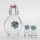 Set 1x Glasflasche und 2x Shot-Gläser klar mit Pflaumenmotiv