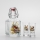 Set 1x Glasflasche und 2x Shot-Gläser klar mit Tiermotiv - Hase