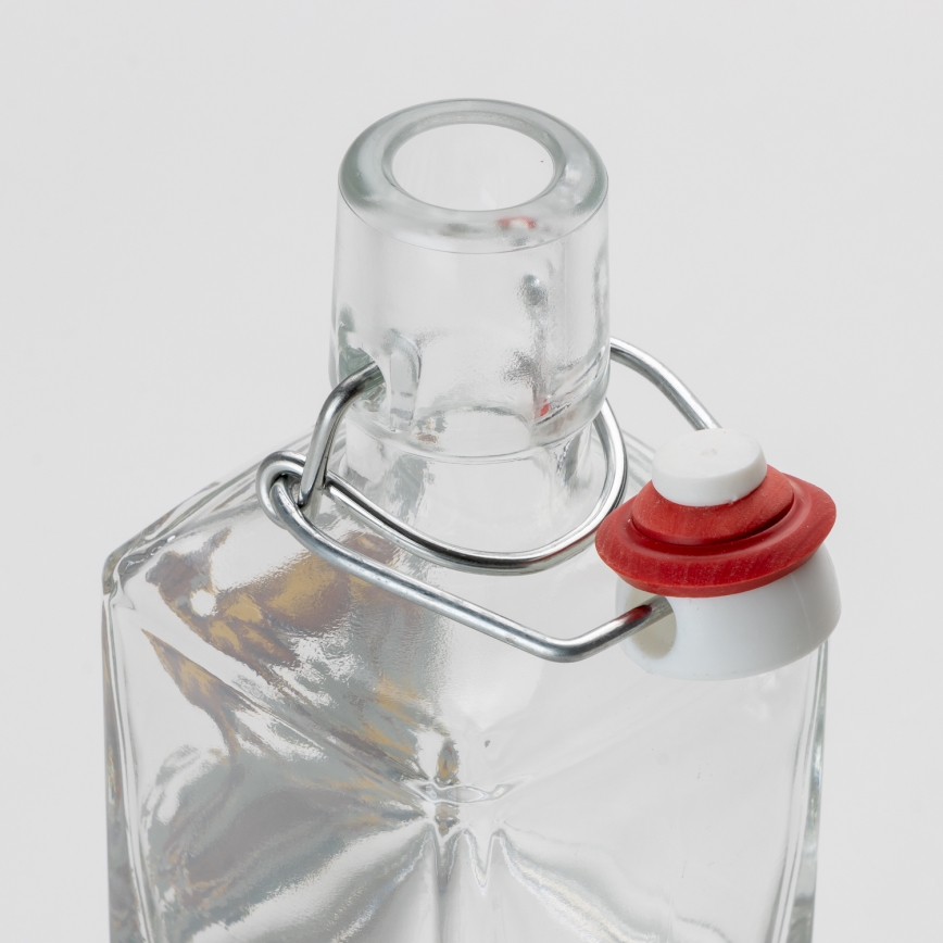 Set 1x Glasflasche und 2x Shot-Gläser klar mit Tiermotiv - Hase