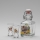 Set 1x Glasflasche und 2x Shot-Gläser klar mit Wildschwein-Motiv