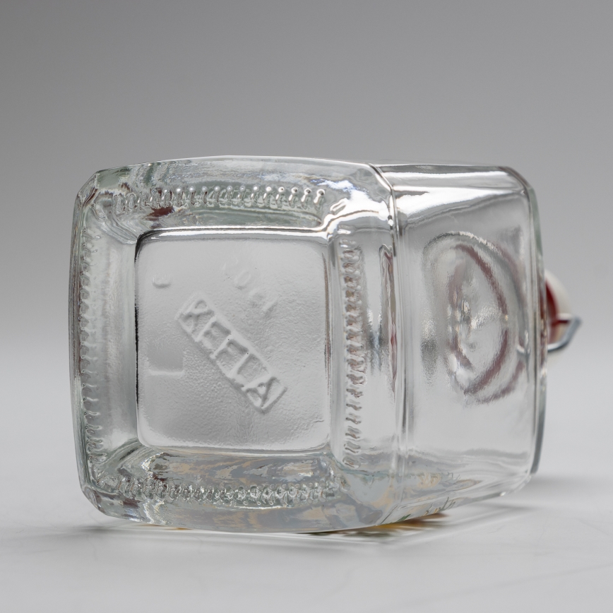 Set 1x Glasflasche und 2x Shot-Gläser klar mit Wildschwein-Motiv