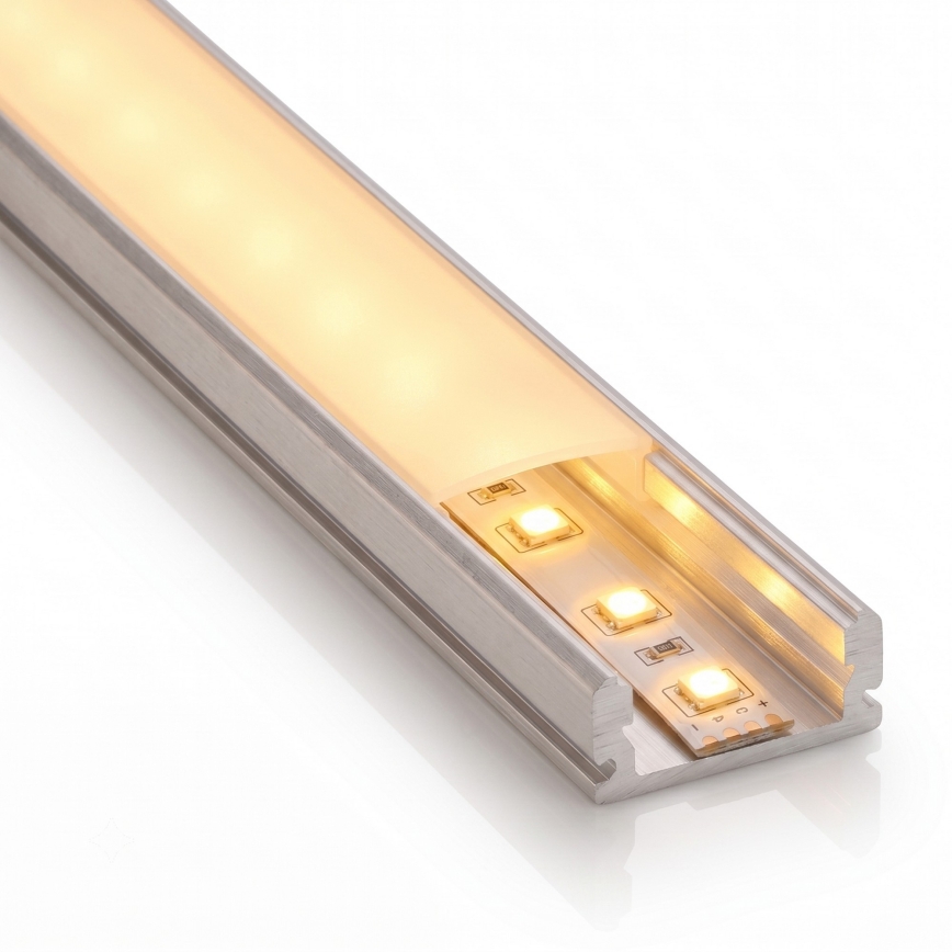 Set 1x LED-Streifen MYLIVING LIGHTSTRIP LED/22W/230V 5 m + 5x Einbauprofil 1 m silber/weiß