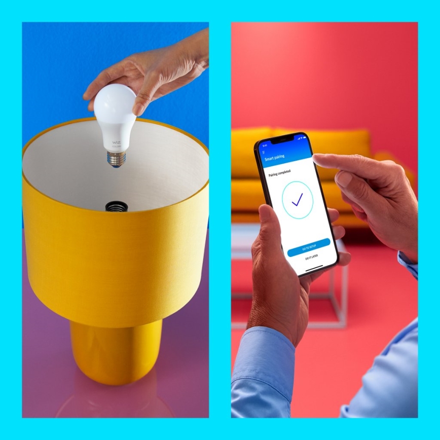 SET 2 x Dimmbare LED-Glühbirne A60 E27/8W/230V 2700-6500K CRI 90 Wi-Fi - WiZ