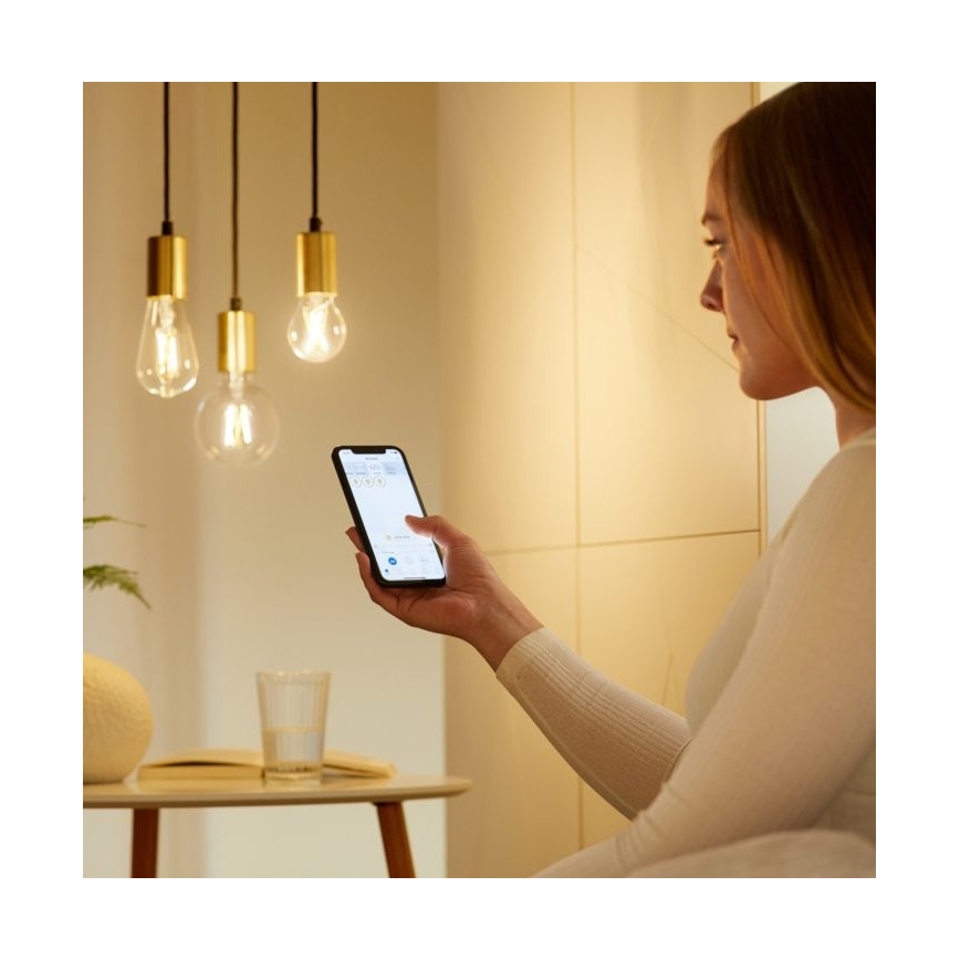 SET 2 x Dimmbare LED-Glühbirne VINTAGE FILAMENT A60 E27/6,7W/230V 2700-6500K CRI 90 Wi-Fi - WiZ