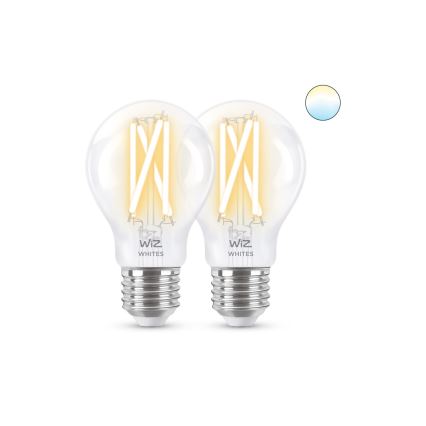 SET 2 x Dimmbare LED-Glühbirne VINTAGE FILAMENT A60 E27/6,7W/230V 2700-6500K CRI 90 Wi-Fi - WiZ