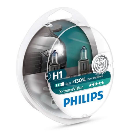 SET 2x Autoglühbirne Philips X-TREME VISION 12258XVS2 H1 P14,5s/55W/12V