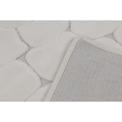 Set 2x Badematte LINO 60 x 100 cm, cremefarben