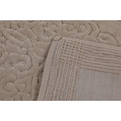 SET 2x Badezimmerteppich PIANTE 60/100 cm braun